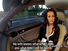 Taxi Driver Fucks Sexy Brunette Babe In His Car