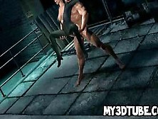 3D cartoon Catwoman getting fucked by Wolverine