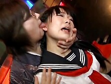 Young cute Japanese and mature lesbian (18+)