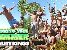 REALITY KINGS - The Hottest & Horniest Pornstars Turn A Party Into A Nasty Poolside Orgy