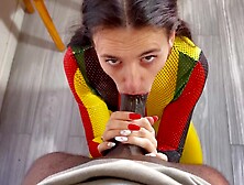 Black Fitness Trainer Shows Skinny Hottie How To Train Asshole