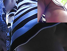 Real upskirts (fake) filmed right in the public transport