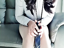 Dildo Masturbate Of Attractive And Fine Bitch In School Uniform