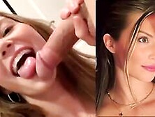 Cute Teen Fills Her Mouth With BFs White Cock