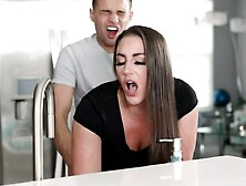 Stepmom makes her lazy son wake up by fucking him