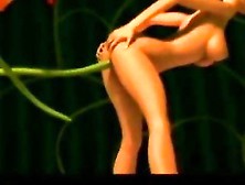 3D Babe Fucked By Giant Tentacled Flower