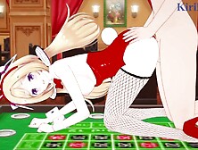 Aki Rosenthal (Bunny Skank) and I have intense sex in the casino. - Hololive VTuber Asian cartoon