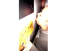 Hot wife sucking cocks at gloryhole
