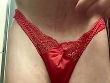 Jerking Teenager In Red Panties