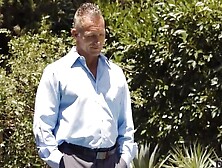 DADDY4K.  Beautiful girl cheats on BF outdoors with his well-built daddy