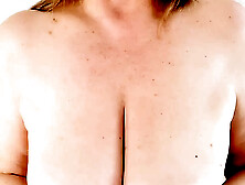 Busty Granny Play with huge Tits and Shaved Pussy Till Orgasm