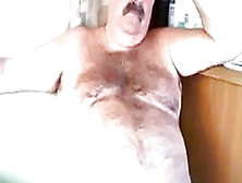 Grandpa Stroke On Webcam