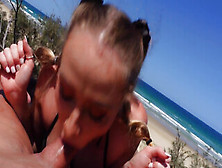 Secretcrush4K - Model Chick Fucking On The Beach