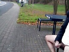 German Daddy Wanking Outdoor