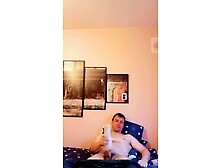 LongJohn0Hara screwing a obsession flesh light whilst lying on the daybed frontwards