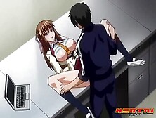 Animation honey is squealing while getting ravaged,  because she is about to practice an mighty climax