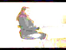 Busty mature brunette secretary in pantyhose