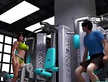 3D Big Boobs Get Blowjob Sex On Gym Joi