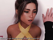 Realistic 3D sex game shows a ravishing brunette in action