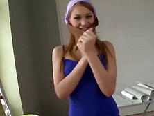 Hot Russian teen cleaning lady POV
