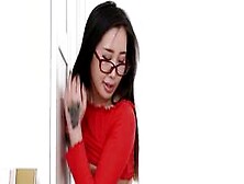 Girl In Glasses Rules Dude's Cock (Li Loo)