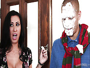 Purple-Haired Cougar Licks Off Pussy Juices From My Dick