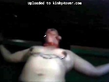Slaveliz Tied And Gag In A Pool Table