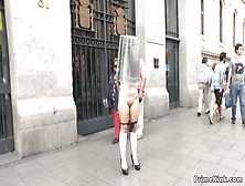 Spanish slave naked disgraced in public