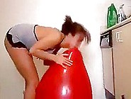 Fetish Palooza: Red Balloon in Kitchen