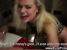 Party girl flashes her pussy for cash