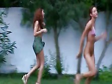 Czech Chicks Watersports In The Garden