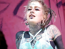 Behind the vignettes with heavily tattooed thin lady anuskatzz