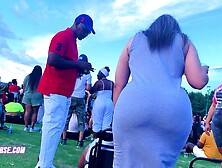 Latina Giant Ass At The Festival Short