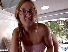 Real Amateur Couple Fuck In Van By River - Horny Hiking Ft.  Molly Pills - Pov 4k
