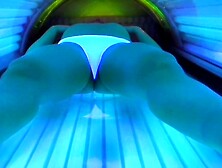 Milf With Vibrator Masturbate In Solarium