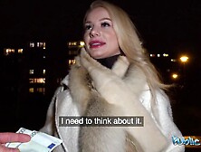 PublicAgent "I Have A Boyfriend,  I'm Not Sucking Your Wang" leads to cheating creampie from a stranger