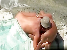 I filmed nasty swingers on the beach