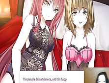 Two breathtaking cam girls in sexy lingerie make out before pussy licking