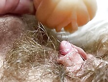 Huge erected clitoris fucking vagina deep inside big orgasm