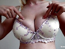 Small bras - ugly blonde mature with big saggy tits solo