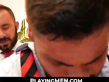 After work classy guys decide to go out and do some serious banging