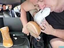 Sniffing My Passenger Oriental Feet