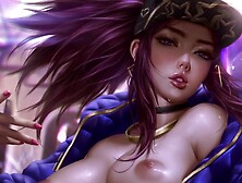 Asian cartoon JOI - K/DA Akali Tests Your Endurance! [League of Legends](Multiple Endings,  Challenge,  Edge)