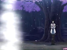 Big titted hentai babe rides cock