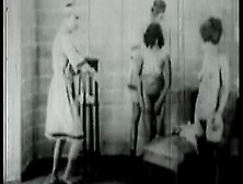 Stunning retro scene with curly-haired babe