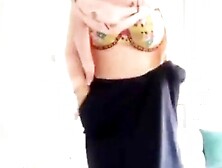Turkish Arab in Hijab and Turban Performs a Stript