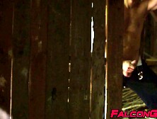 Hot stallion Gabriel Clark joins kinky spitroast threesome