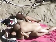 Horny Couple Watched Fucking At The Beach