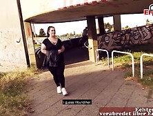 German Chubby Bbw Teen 18+ Picked Up In Public And Fucked On Street