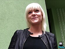 Kinky blonde slut Corinne Worder gets cum all over her back tattoo